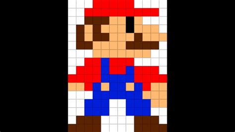 Como Dibujar A Mario Bros Pixel Por Pixel Pixel Art Youtube