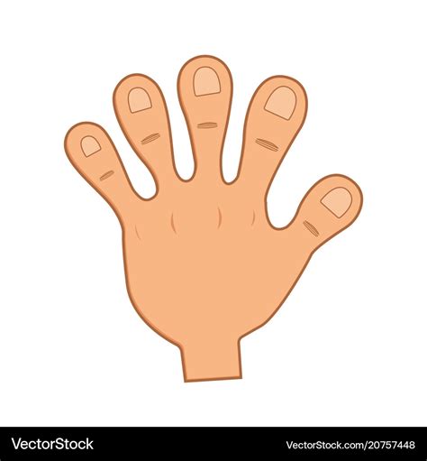 A Human Hand Cartoon Royalty Free Vector Image