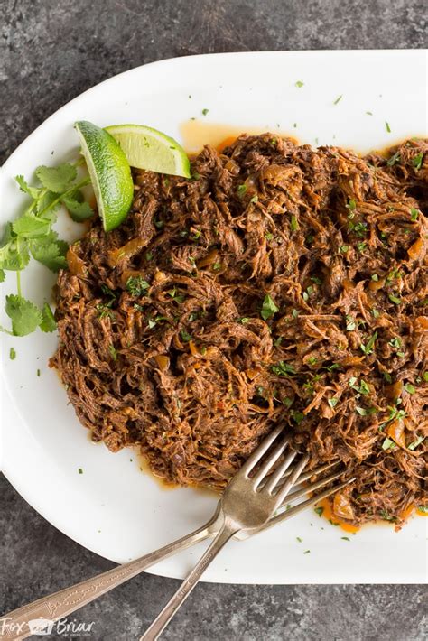 Slow Cooker Mexican Shredded Beef Fox And Briar