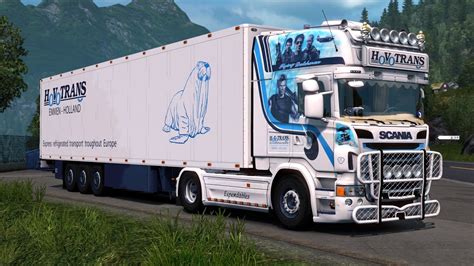 scania  hovotrans schmitz trailer  ets  trucks europe