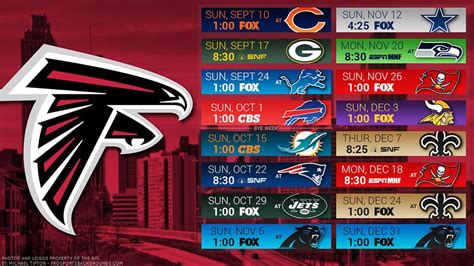 Atlanta Falcons 2021 Football Season Schedule
