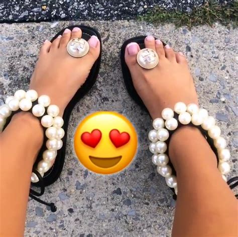 Pearls Flip Flops Pearls Accessories Shoes Black Women Fashion Moda Zapatos