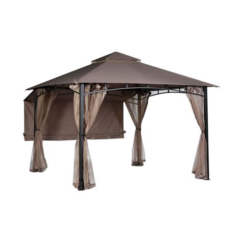 Hampton Bay Shadow Hills 10 Ft X 10 Ft Roof Style Garden House Awning