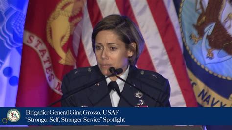 Brigadier General Gina Grosso Usaf Stronger Self Stronger Service Spotlight Youtube