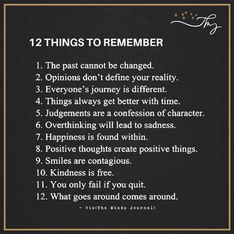 12 Things To Remember Quotes To Live By Quotes Inspirational Quotes