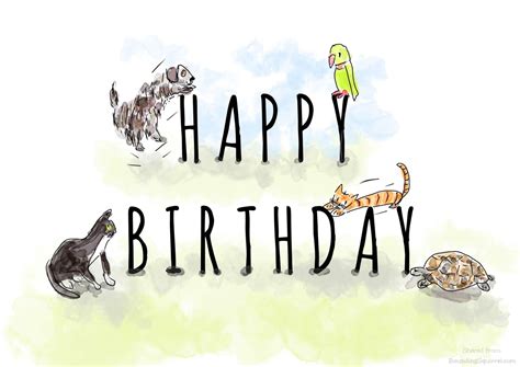 90 Cute Animal Happy Birthday Images Nuage Detoiles
