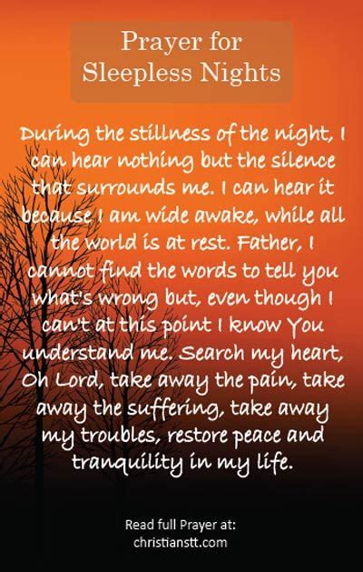 A Prayer For Those Sleepless Nights When You Cant Sleep Night