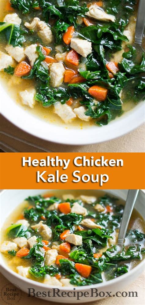 Healthy Chicken Soup With Kale Recipe Quick Easy Best Recipe Box