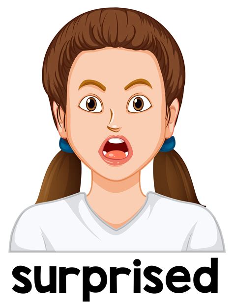 Female Surprised Facial Expression 362951 Vector Art At Vecteezy