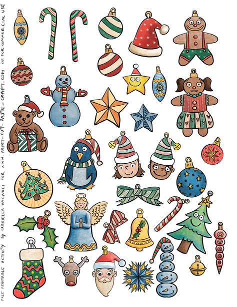 24 Cut And Paste Christmas Printables Homecolor Homecolor
