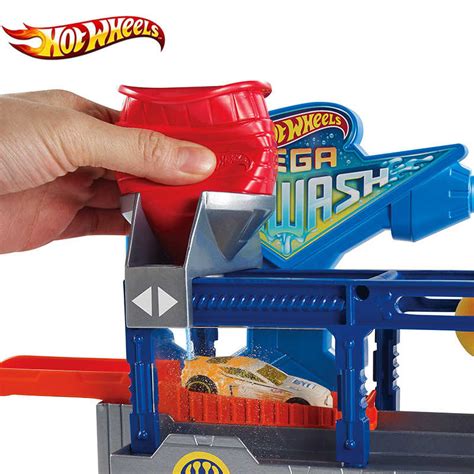 Original Hot Wheels Car Track City Mega Car Wash Connectable Play Set