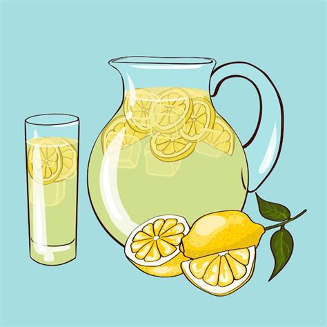 Lemonade Pitcher Vectors And Illustrations For Free Download Freepik