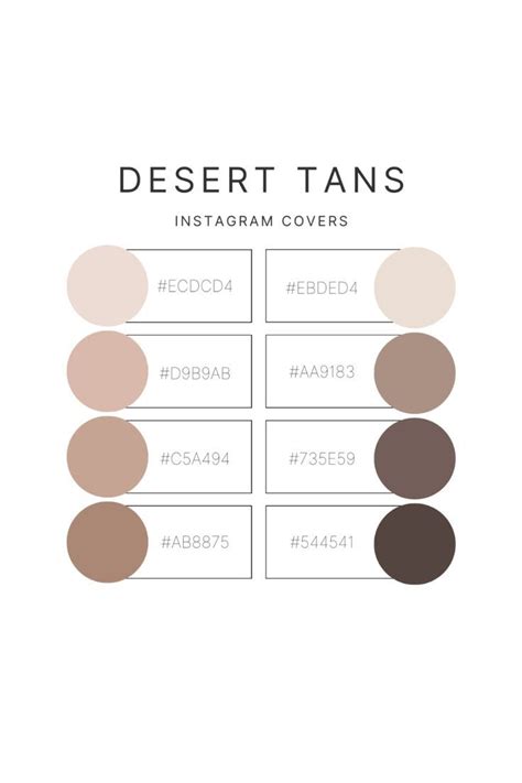 Desert Tans Color Palette On Inspirationde