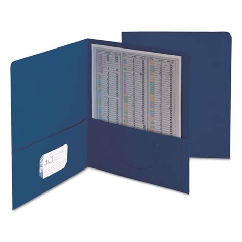 Smead® Two Pocket Folder Textured Heavyweight Paper Dark Blue 25box