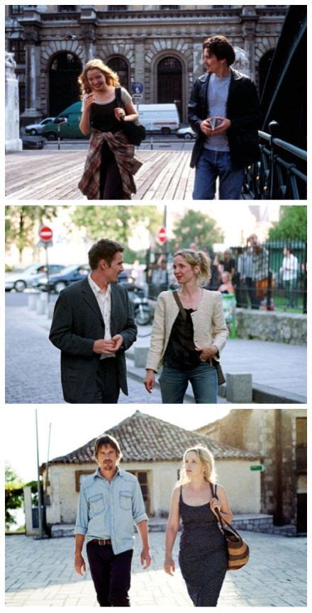 The film follows jesse (ethan hawke), a young american, and céline (julie delpy), a young french woman, who meet on a train and disembark in vienna, where. Ethan Hawke & Julie Delpy. Before Sunrise. Before Sunset ...