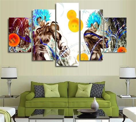 Check spelling or type a new query. 5 Panel Dragon Ball Z Goku Saiyan Modern Home Wall Canvas Picture Art Hd Print Painting On ...