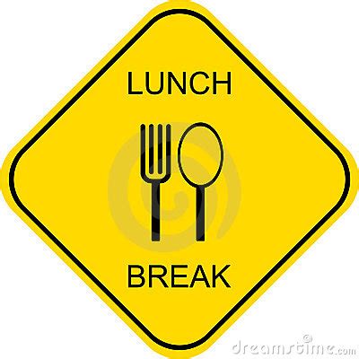 Customs and border protection (cbp) officers conduct arrival inspections using the same criteria for all foreign nationals visiting the u.s. Lunch Break - Vector Sign Stock Photo - Image: 10253740