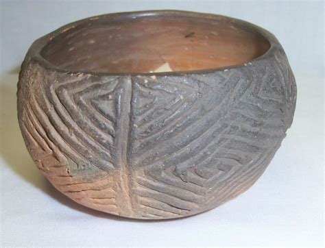 Signed Cherokee Indian Pottery Bowl Cova Wahneta Native