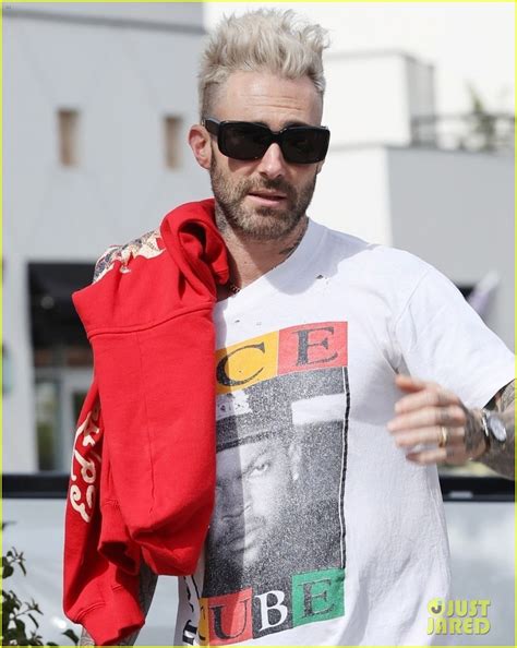 Full Sized Photo Of Adam Levine Bleached Blonde Hair Out With Behati