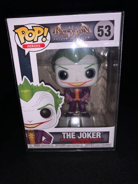 Funko Pop The Joker 53 Batman Arkam Asylum W Pop Protector Ebay