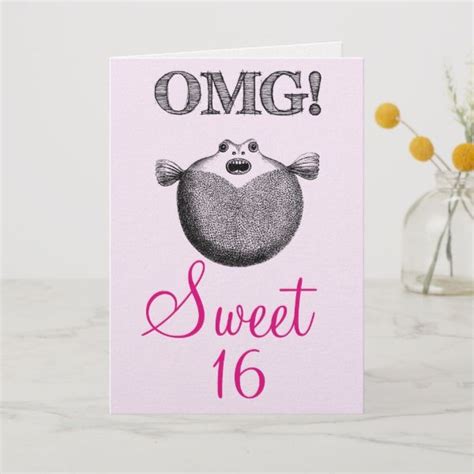 Omg Funny Sweet 16 Birthday Card 16th Birthday Card