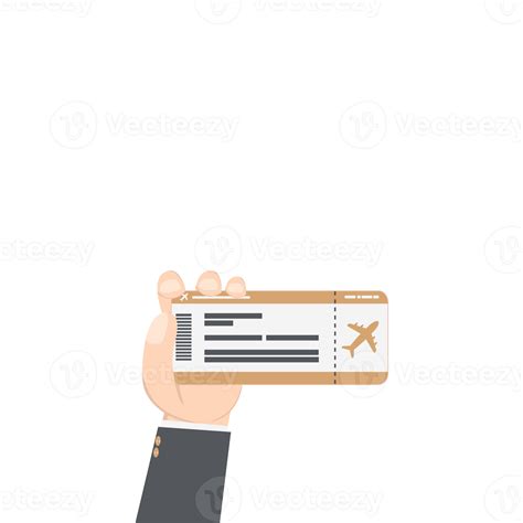 Hand Holding Airplane Ticket And Passport 16348533 Png