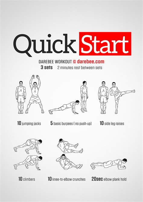 Quick Start Workout Quick Morning Workout Darebee Workout Routine
