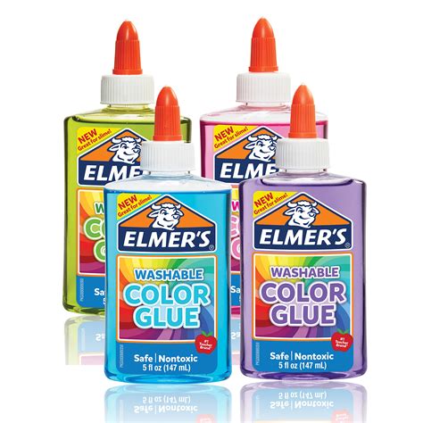 Elmers Washable Translucent Color Glue Great For Making Slime
