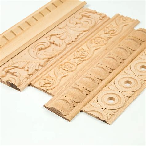 Home Decor Wooden Mouldings Beech Embossed Egg And Dart Molding Natural