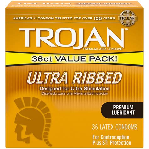 Trojan Ultra Ribbed 36 Pack Sex Toy Hotmovies