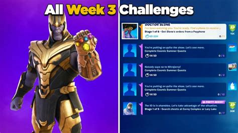 Fortnite Week 3 Challenges In Chapter 2 Season 7 Legendary And Epic