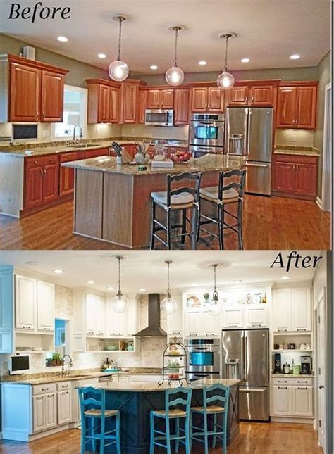 Pictures Of Painted Kitchen Cabinets Before And After