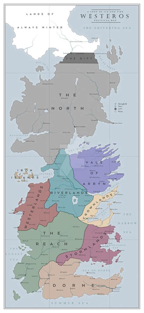 Political Map Of The North Westeros Maps Of The World