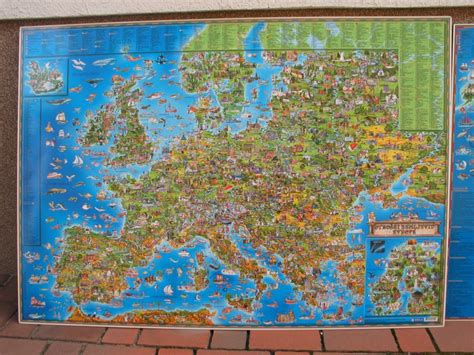 Otroški zemljevid Evrope kaširan na forex ploščo prodam