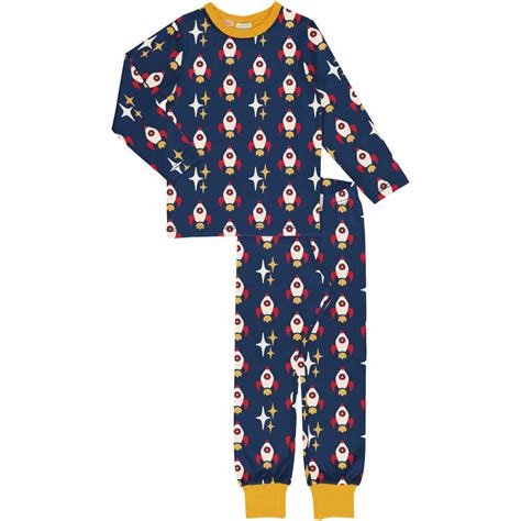 Maxomorra Pyjama Set Ls Dream Job Rocket — Little Tiger Togs