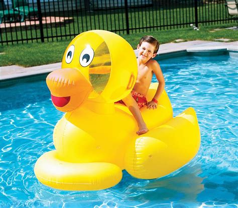 Swimline 9062 Inflatable Swimming Pool Giant Ducky Ride On Floating Toy