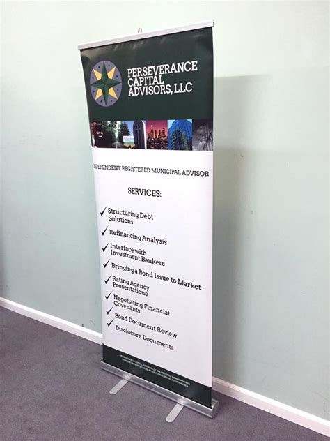 Economy Retractable Banner Stand With Graphic Banner Stands