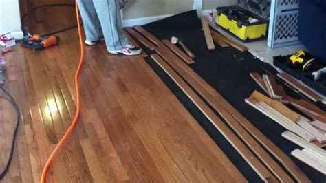 How To Install Prefinished Hardwood Flooring Youtube