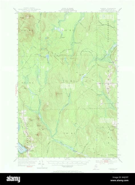 Maine Usgs Historical Map Portage 306725 1953 62500 Restoration Stock