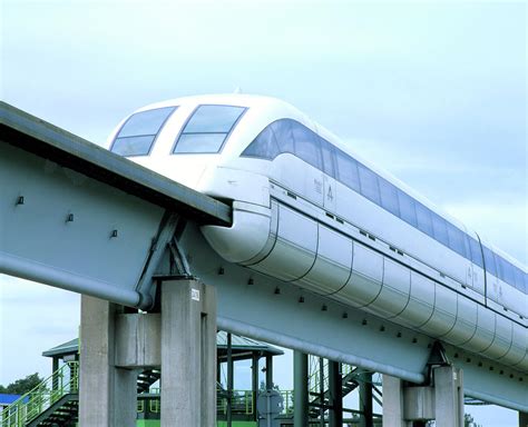 Magnetic Levitation Train On Its Guideway Photograph By Martin Bond