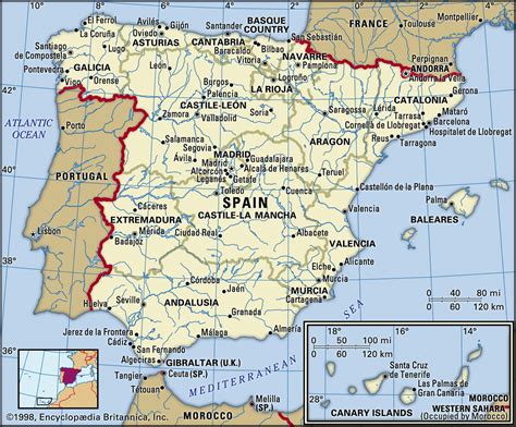 Spain Geographical Map World Map Weltkarte Peta Dunia Mapa Del Images