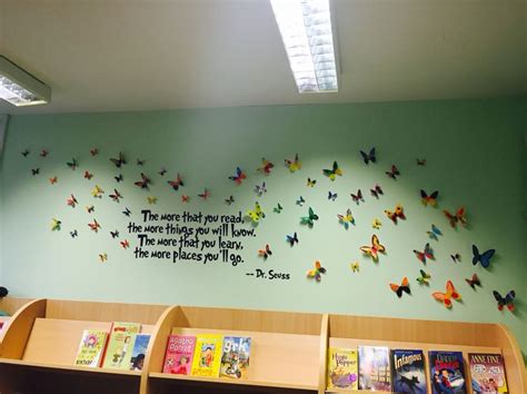 Library Display Butterflies Library Bulletin Boards Wall Art Decor