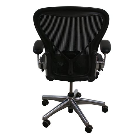 Herman miller aeron loaded chair with posturefit: Herman Miller Aeron PostureFit Used Aluminum Base Size C ...