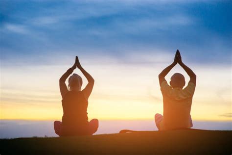 740 2 People Yoga Poses Silhouettes Stock Photos Pictures And Royalty