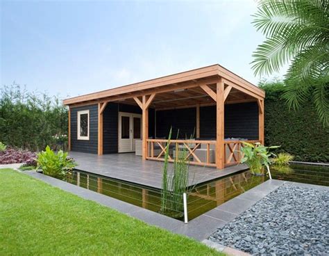 Bekijk meer ideeën over tuinhuizen, tuin gebouwen, achtertuin. tuinhuis modern met veranda - Google zoeken | Tuin ...