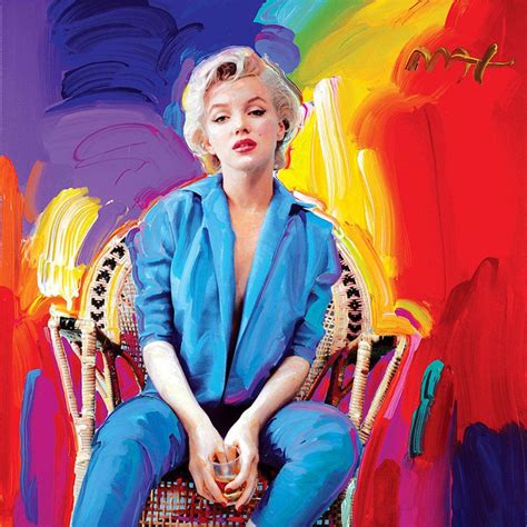 Sold Price Peter Max Marilyn Monroe Art On Canvas Print March 6