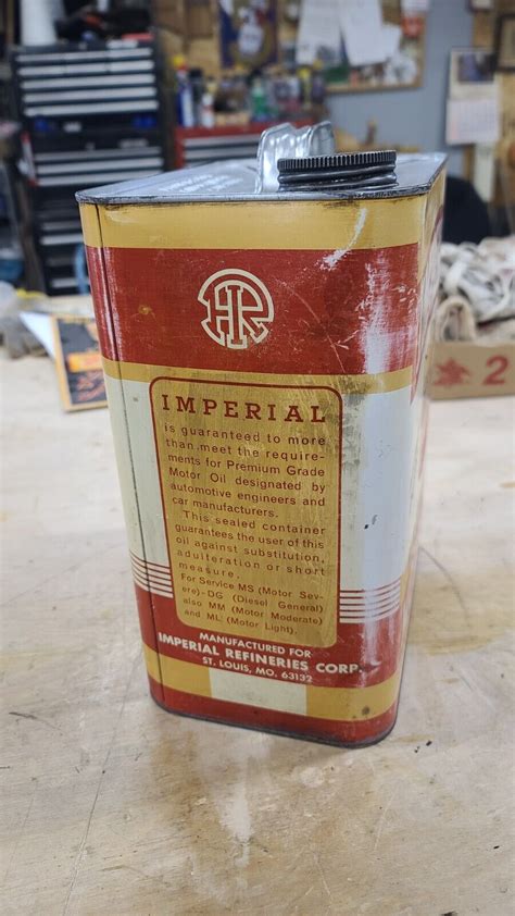 Vintage 2 Gal Imperial Motor Oil Can Ebay