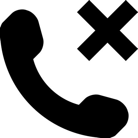 Phone Auricular With A Cross Sign Svg Png Icon Free Download 13074