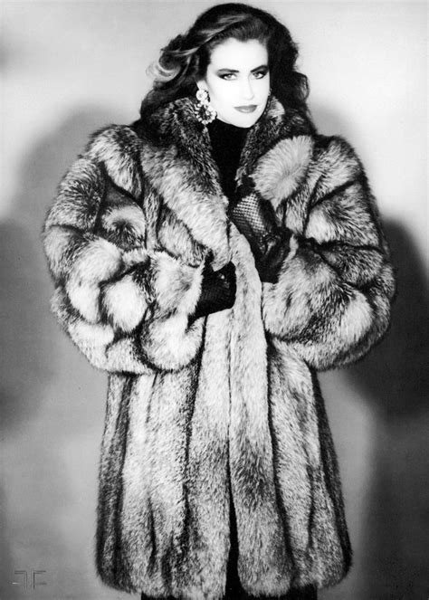 1980s vintage coat manteau fourrure fourrure mode