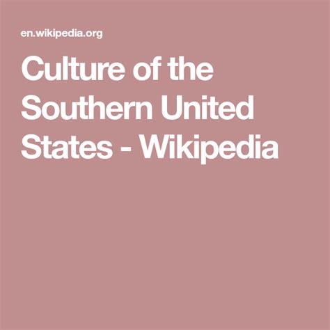 Culture Of The Southern United States Wikipedia The Unit United
